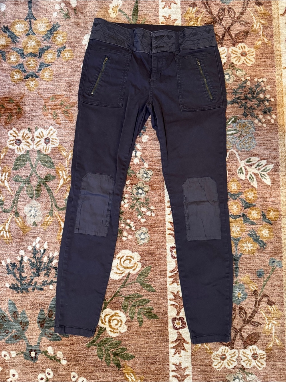 Pilcro and the Letterpress Slim Cargo-Style Skinny Pants in Charcoal Gray - Picture 3 of 6